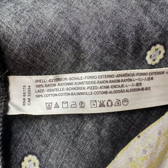 Intimately Free People Womens XS Dress Darjeeling Print Black Mini Floral Boho - Picture 8 of 9